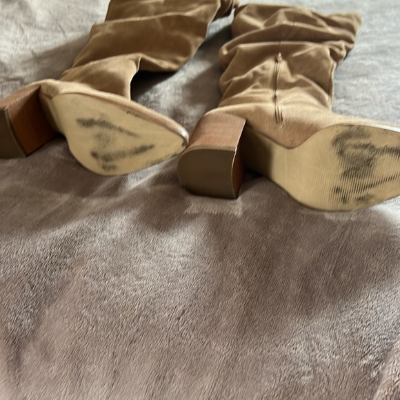 Steve Madden Suede Slouch Boot Tan 10 - Picture 3 of 5